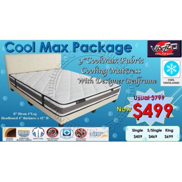 Vazzo Cool Max Mattress and Bedframe Package